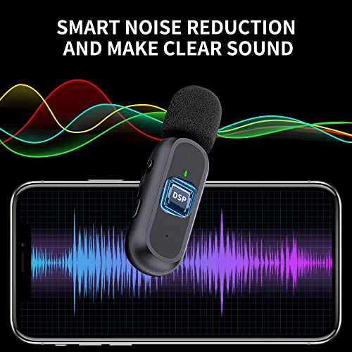 2 Pack Professional Wireless Lavalier Microphone iPhone iPad Android Charging Case Noise Reduction (5)