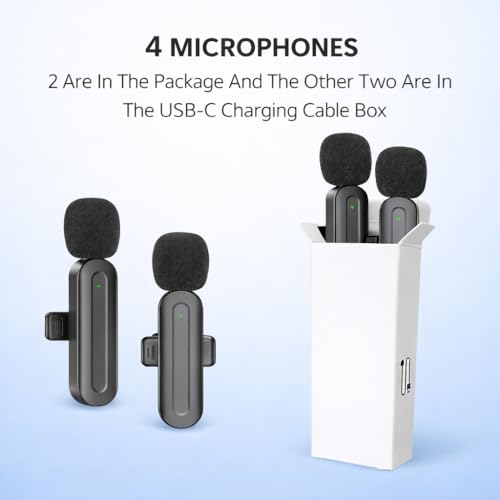 3 1 Mini Wireless Lavalier Microphone Iphone: Bluetooth Lapel Mic iPad Android Phone Camera Quality (2)