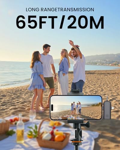 3 1 Mini Wireless Lavalier Microphone Iphone: Bluetooth Lapel Mic iPad Android Phone Camera Quality (6)