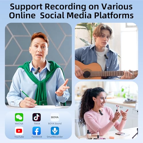 BOYA Wireless Lavalier Microphone Android USB C Smartphone Tablet External Noise Canceling Mini (5)