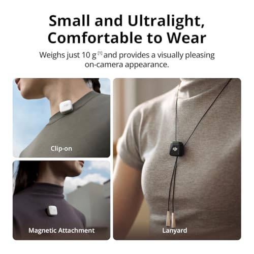 DJI Mic Mini (1 TX + 1 RX), Wireless Lavalier Microphone Ultralight, Detail-Rich Audio, Noise (2)