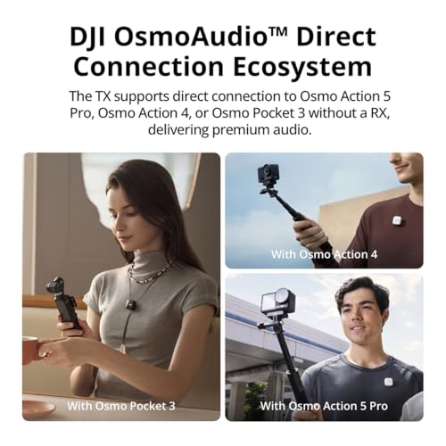 DJI Mic Mini (1 TX + 1 RX), Wireless Lavalier Microphone Ultralight, Detail-Rich Audio, Noise (5)