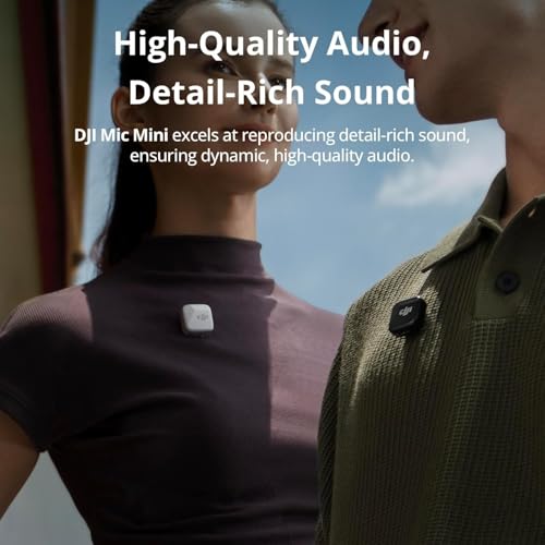 DJI Mic Mini (2 TX + 1 Mobile RX), Wireless Lavalier Microphone iPhone 17/16/15 300m Transmission, (3)