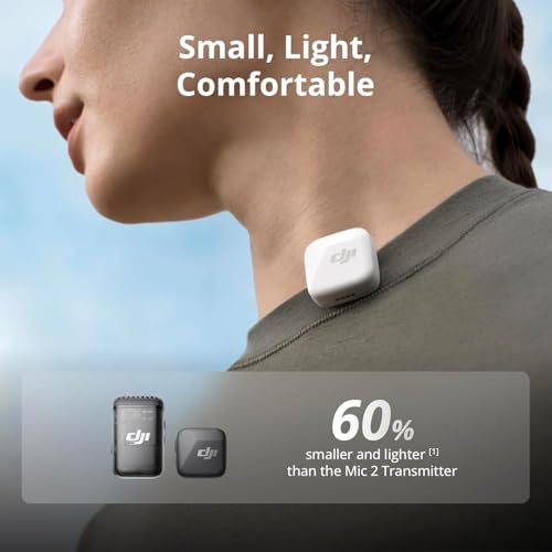 DJI Mic Mini (2 TX + 1 Mobile RX), Wireless Lavalier Microphone iPhone 17/16/15 300m Transmission, (6)