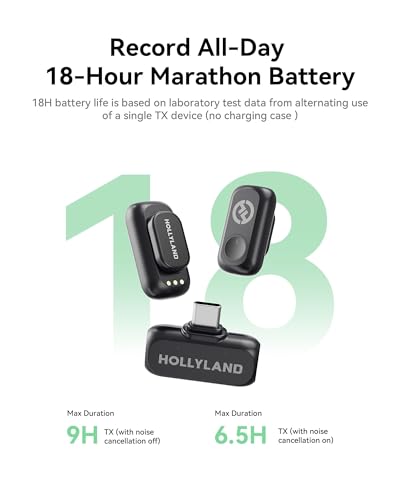 Hollyland Lark A1 Wireless Microphone iPhone Android, 48kHz/24-bit Studio Audio, 3-Level Noise 200m (3)