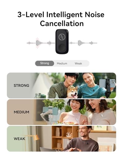 Hollyland Lark A1 Wireless Microphone iPhone Android, 48kHz/24-bit Studio Audio, 3-Level Noise 200m (6)