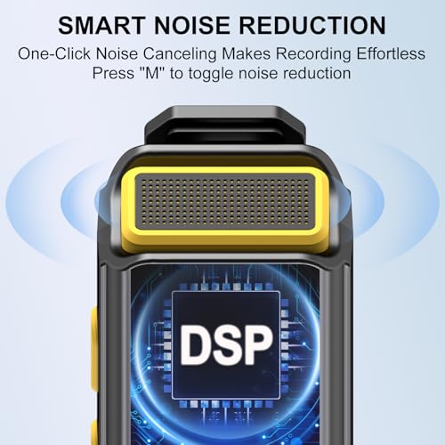 Mini Lavalier Microphone iPhone/Android/PC, Lav Mic 45H Battery, Noise Cancellation, 48KHz 16-Bit, (2)