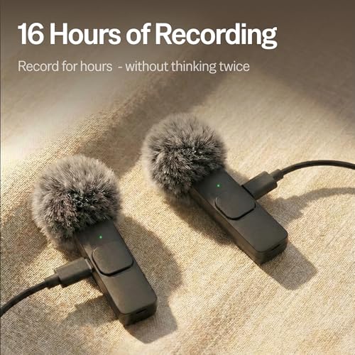 Mini Mic Pro (Latest Model) - Wireless Microphone iPhone, iPad, Android 2 Pack Lavalier (4)