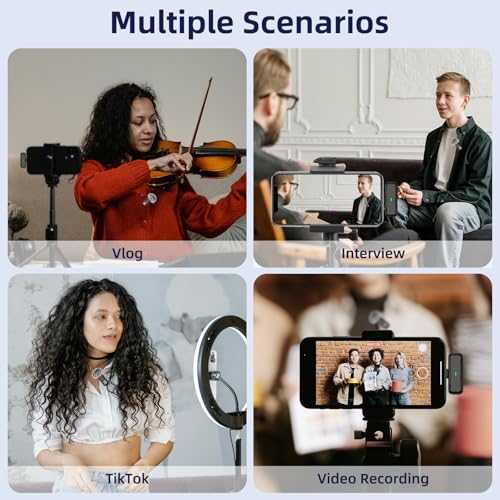 NPTCL Wireless USB Microphone PC Laptop iPhone 16/15 Android Phone Noise Canceling Lapel 24H (6)
