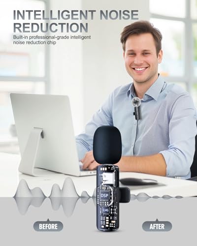 PQRQP 3 1 Professional Wireless Lavalier Microphone Android, Camera, Microphones, Quality (3)