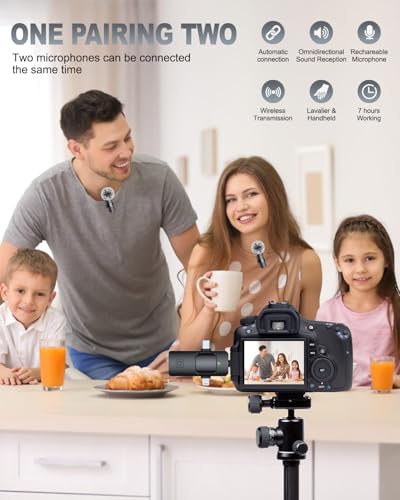 PQRQP 3 1 Professional Wireless Lavalier Microphone Android, Camera, Microphones, Quality (4)