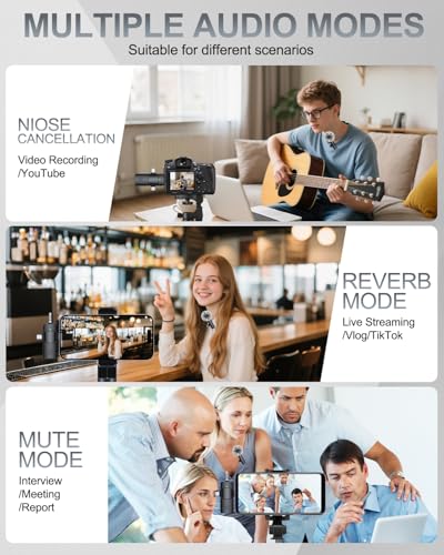 PQRQP 3 1 Professional Wireless Lavalier Microphone Android, Camera, Microphones, Quality (6)