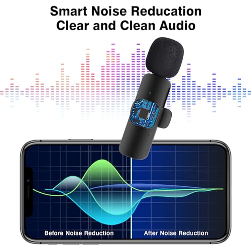 Professional Wireless Lavalier Lapel Microphone iPhone, Cordless Omnidirectional Condenser (4)