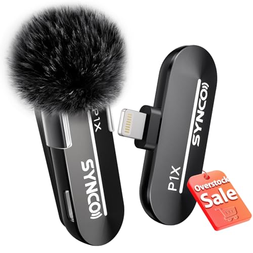 SYNCO Wireless Lavalier Microphone iPhone, P1XL Professional Lapel Mic Tiktok, 14/13/12/11/SE...