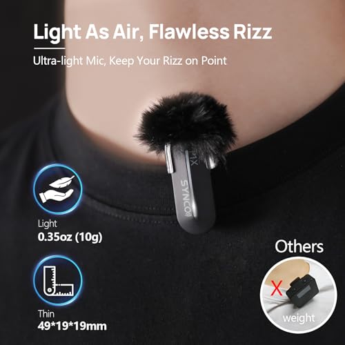 SYNCO Wireless Lavalier Microphone iPhone, P1XL Professional Lapel Mic Tiktok, 14/13/12/11/SE... (6)