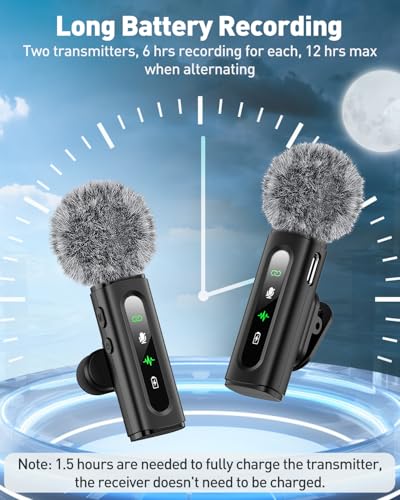 USB C Lavalier Microphone Wireless Mini Mic Type-C Android Phone/Tablet/PC Video Recording Mics (6)