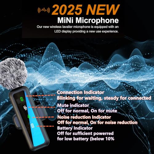 Wireless Lavalier Microphone iPhone - iPad, Android Phone Computer, Mini Live Streaming, (3)