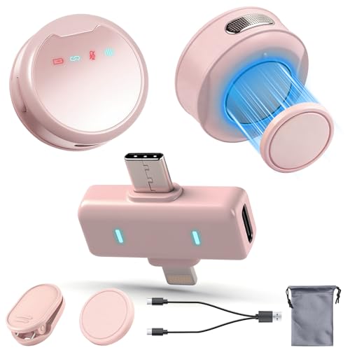 Wireless Lavalier Microphones iPhone/Android/iPad, Mini Noise Reduction, 2.4GHz,