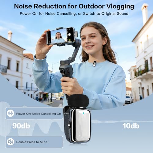 ZealSound Mini Microphone, Wireless Lavalier Mic iPhone/iPad/Android, Noise Reduction, 33H Battery (3)